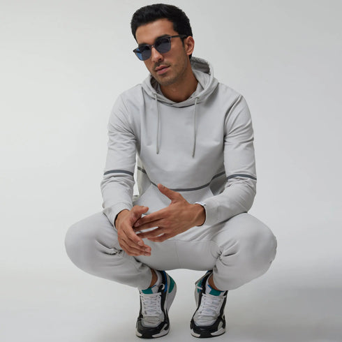 XYXX Ascent French Terry Cotton Blend Hoodies Chrome White