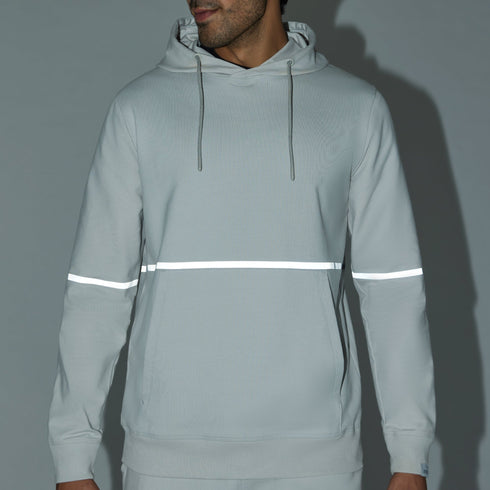 XYXX Ascent French Terry Cotton Blend Hoodie and Joggers Co-Ord Chrome White