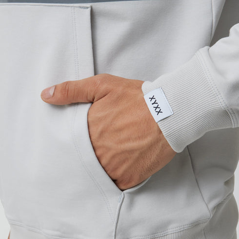 XYXX Ascent French Terry Cotton Blend Hoodie and Joggers Co-Ord Chrome White