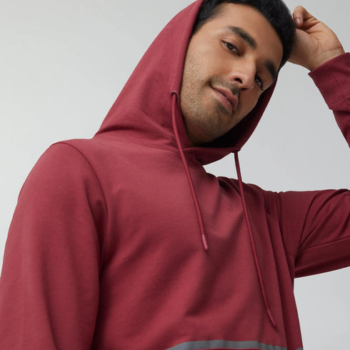 XYXX Ascent French Terry Cotton Blend Hoodies Crimson Red