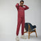 XYXX Ascent French Terry Cotton Blend Hoodie and Joggers Co-Ord Crimson Red