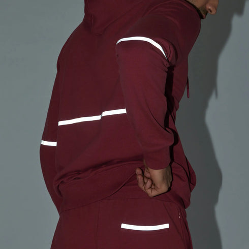 XYXX Ascent French Terry Cotton Blend Hoodies Crimson Red