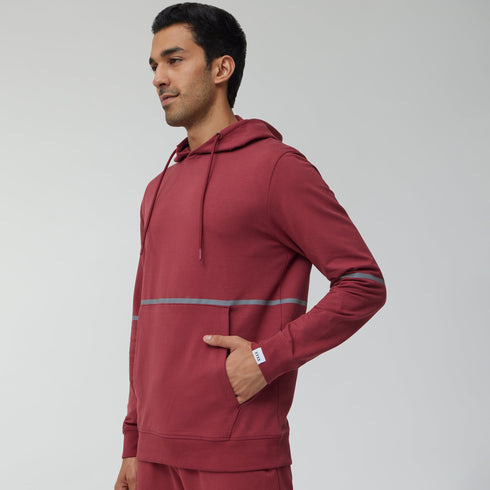 XYXX Ascent French Terry Cotton Blend Hoodie and Joggers Co-Ord Crimson Red