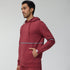 XYXX Ascent French Terry Cotton Blend Hoodie and Joggers Co-Ord Crimson Red