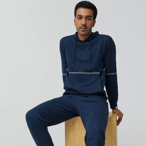 XYXX Ascent French Terry Cotton Blend Hoodies Midnight Blue