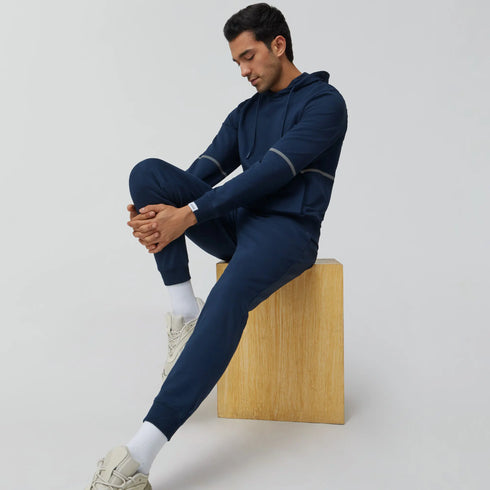 XYXX Ascent French Terry Cotton Blend Hoodies Midnight Blue