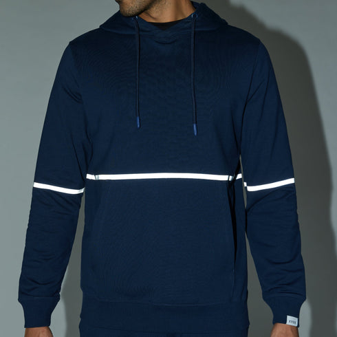 XYXX Ascent French Terry Cotton Blend Hoodie and Joggers Co-Ord Midnight Blue