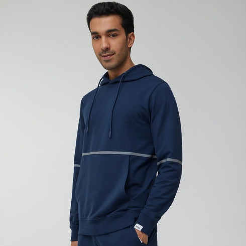 XYXX Ascent French Terry Cotton Blend Hoodie and Joggers Co-Ord Midnight Blue