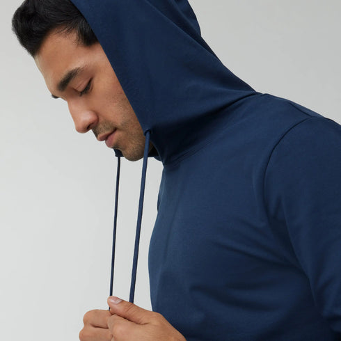 XYXX Ascent French Terry Cotton Blend Hoodies Midnight Blue