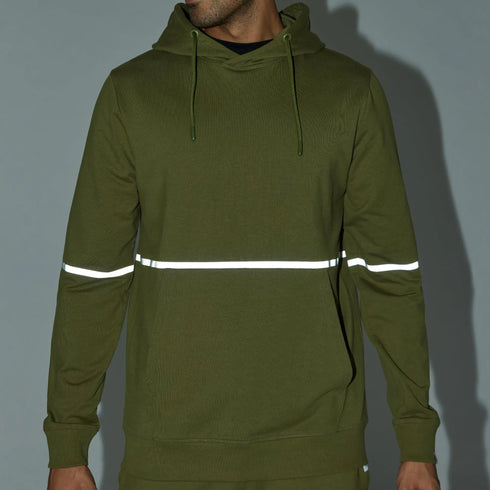 XYXX Ascent French Terry Cotton Blend Hoodies Olive Green