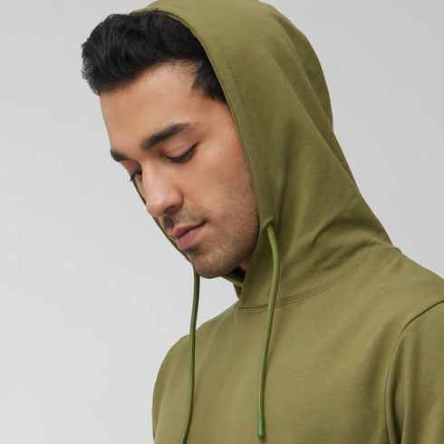 XYXX Ascent French Terry Cotton Blend Hoodies Olive Green
