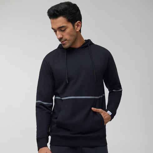 XYXX Ascent French Terry Cotton Blend Hoodie and Joggers Co-Ord Pitch Black