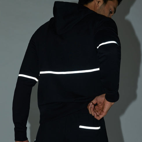 XYXX Ascent French Terry Cotton Blend Hoodie and Joggers Co-Ord Pitch Black