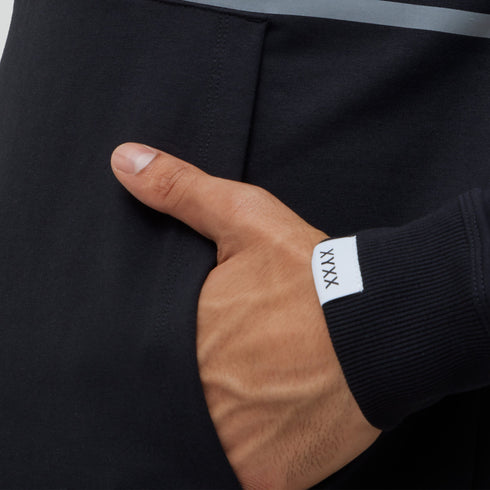 XYXX Ascent French Terry Cotton Blend Hoodie and Joggers Co-Ord Pitch Black