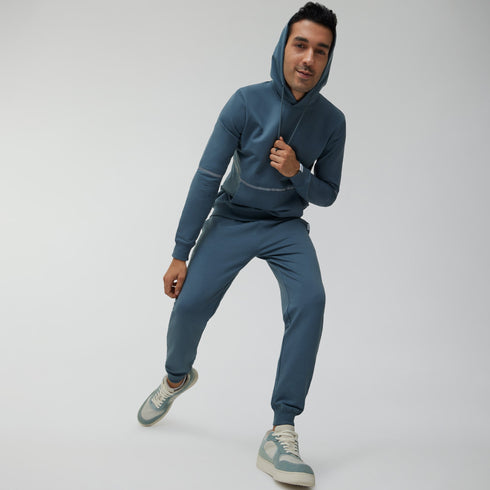 XYXX Ascent French Terry Cotton Blend Hoodie and Joggers Co-Ord Storm Grey