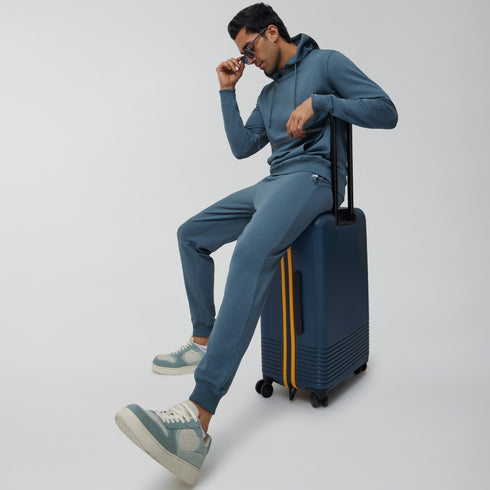 XYXX Ascent French Terry Cotton Blend Hoodie and Joggers Co-Ord Storm Grey