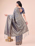 Deeva Sarees Navy Blue Cotton Saree
