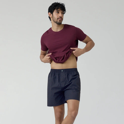 XYXX Ultra-Breathable Cotton Boxer Shorts - Blue Circle