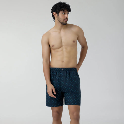 XYXX Ultra-Breathable Cotton Boxer Shorts - Infinity Blue