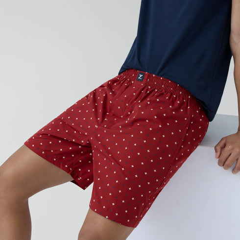 XYXX Ultra-Breathable Cotton Boxer Shorts - Starry Maroon