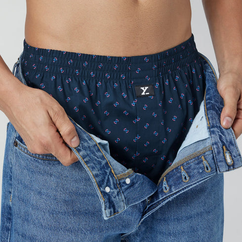 XYXX Astor Lounge Inner Boxers Infinity Blue