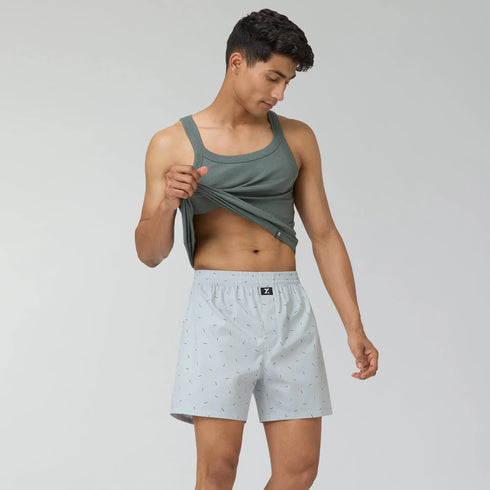 XYXX Astor Lounge Inner Boxers Line Grey