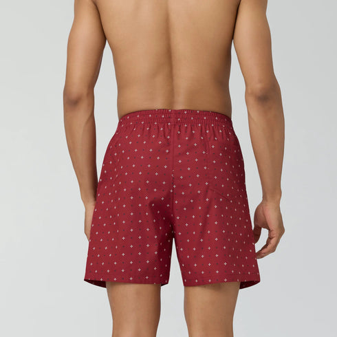 XYXX Astor Lounge Inner Boxers Starry Maroon