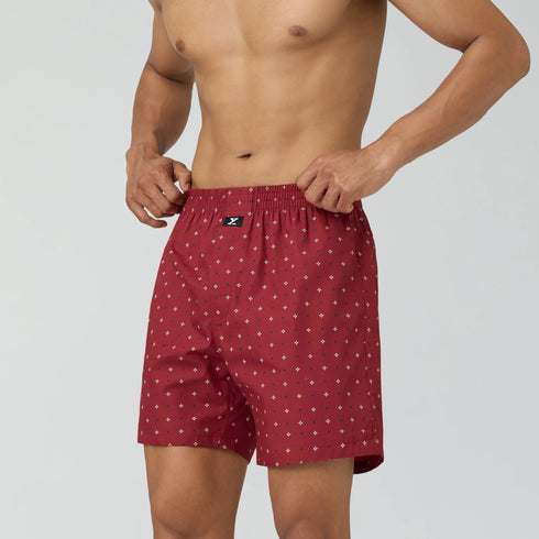 XYXX Astor Lounge Inner Boxers Starry Maroon