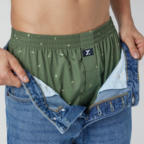 XYXX Astor Lounge Inner Boxers Wings Green