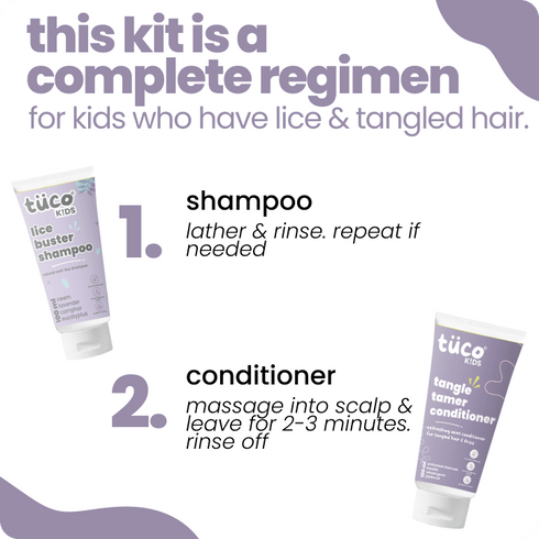 Tuco Natural Lice Shampoo + hair conditioner for kids
