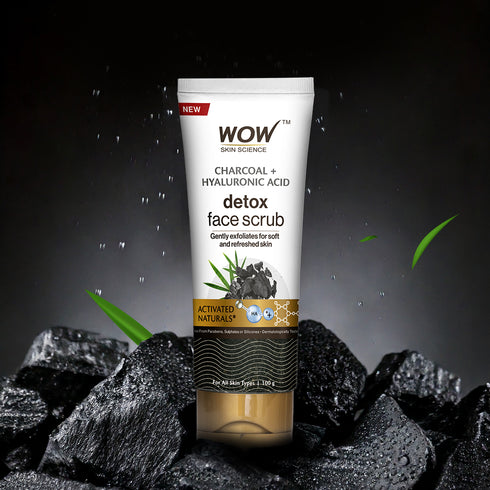 WoW Charcoal & Hyaluronic Acid Detox Face Scrub