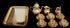 Brass Decorative 6 Pieces Tea Cup Set 0.66kg