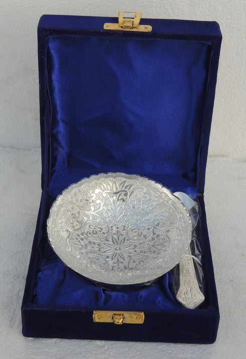 Brass Decorative Silver Bowl 4 Inch 0.05kg