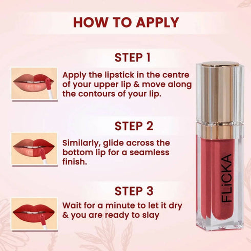 FLiCKA R U Ready Matte Finish liquid Lipstick Shade 04 Spiced Tea
