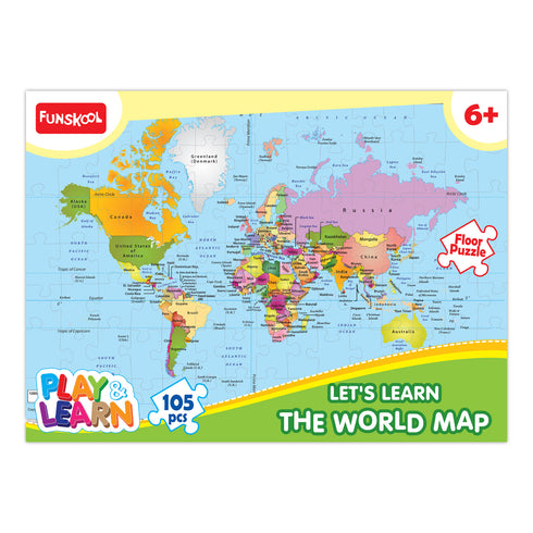 Funskool India-Play & Learn World Map Puzzles
