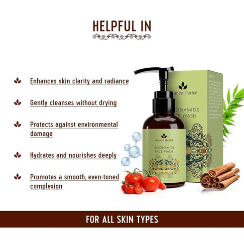 Avimee Herbal Niacinamide Face Wash For Daily Hydration and Nourishment