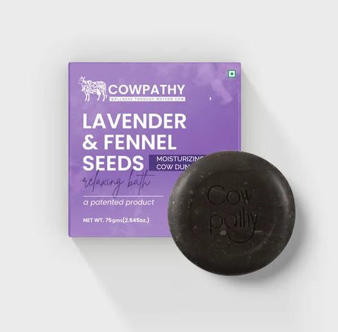 Cowpathy Lavander | Fennel Seeds Cow Dung Bath Soap