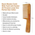Keya Seth Aromatherapy Handmade Neem Wooden Comb Wide Tooth with Handle & Tail Comb Combo