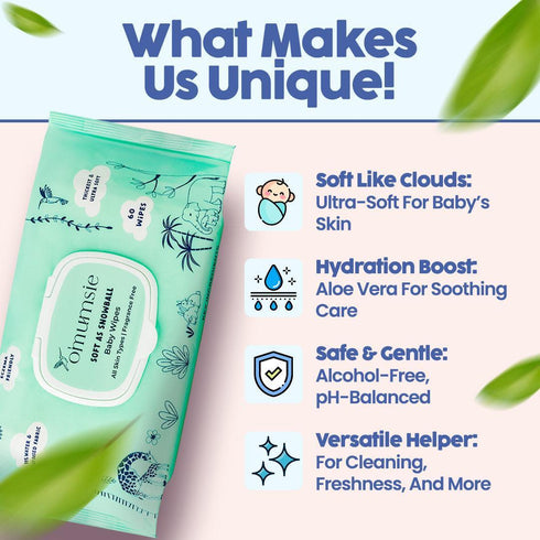 Omumsie 99% Water Thickest Baby Wipes