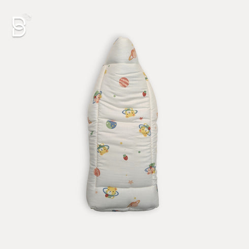 Bachpan kids wear BABY SLEEPING BAG SWADDLE / BABY NEST / WRAPPER HOODED BABY COVER-WHITE