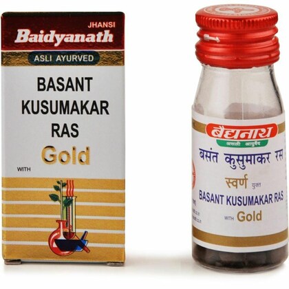 Baidyanath (Jhansi) Basant Kusumakar Ras with Gold Tablet