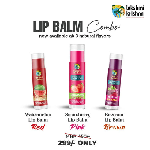 Lakshmi Krishna Naturals Natural Lip Balm Combo