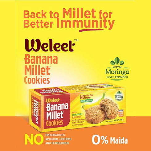 Weleet Banana Millet Cookies
