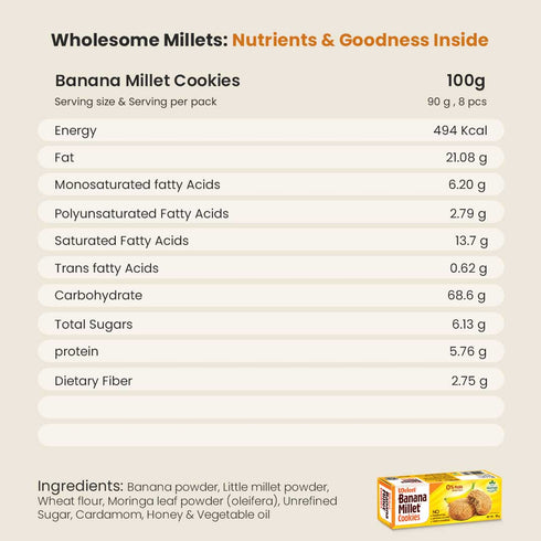 Weleet Banana Millet Cookies