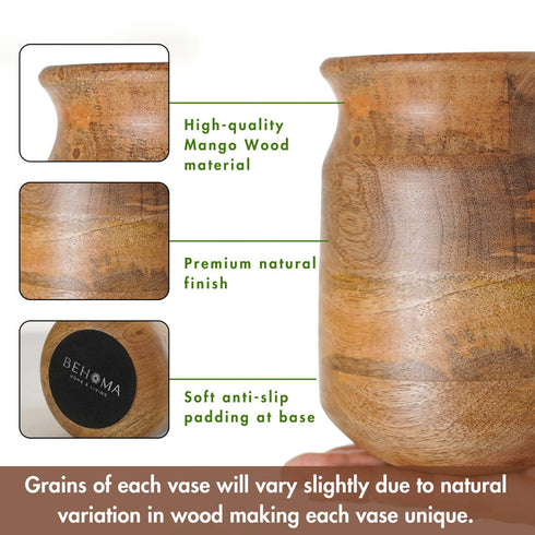 Behoma Wooden Vase