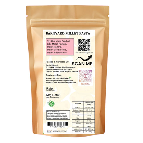 Millet Mania Barnyard Pasta