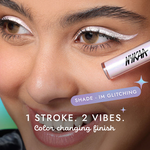 Nykaa Stardust Dual Chrome Eyeliner with Holographic Finish