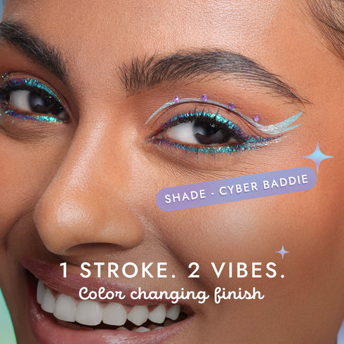 Nykaa Stardust Dual Chrome Eyeliner with Holographic Finish