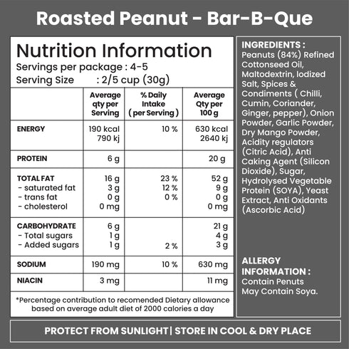 Jabsons Foods Barbeque Roasted Peanuts