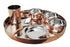 Copper Steel Dinner Thali Set 7 Pcs 2.03Kg